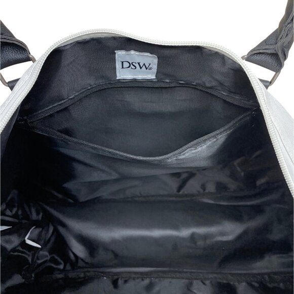 DSW Women’s White & Black Handles & Adjustable Strap Expandable Tote Bag Size XL - Picture 9 of 10